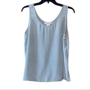 Josephine Chaus Collection 100% Silk Sleeveless Blouse - Pewter- Size 8